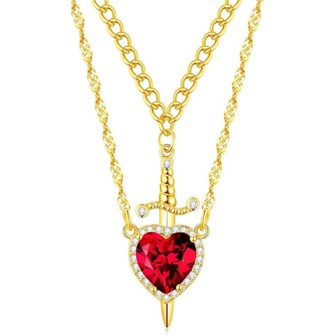 Collar Corazón y Espada