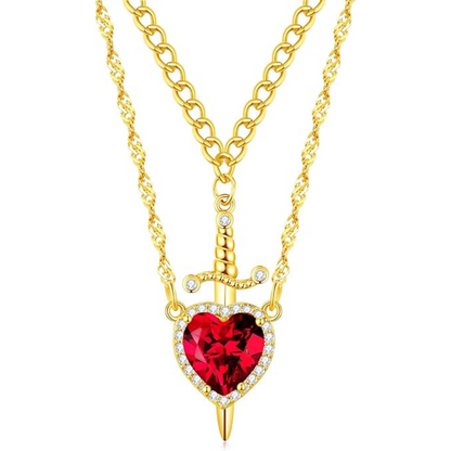 Collar Corazón y Espada